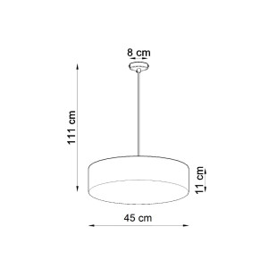 Lampa wisząca Arena Sollux - Okrągła, Szara - Kup online!