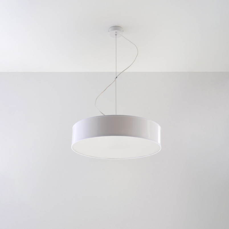 Lampa wisząca Arena biała 45cm - Sollux | Elegancki design