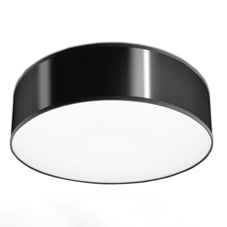 Plafon Arena 35cm czarny Sollux - Oświetlenie do salonu