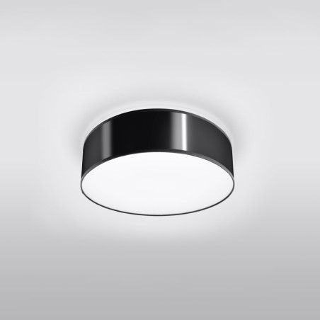 Plafon Arena 35cm czarny Sollux - Oświetlenie do salonu