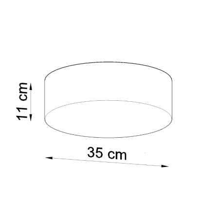 Plafon Arena 35cm czarny Sollux - Oświetlenie do salonu