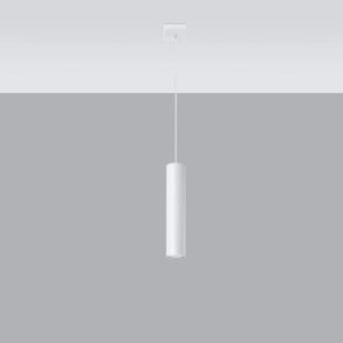 Lampa wisząca tuba Lagos 8cm biała Sollux | Sklep z lampami