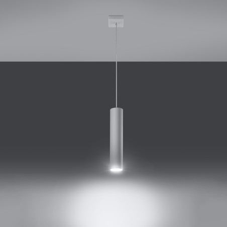 Lampa wisząca tuba Lagos 8cm biała Sollux | Sklep z lampami