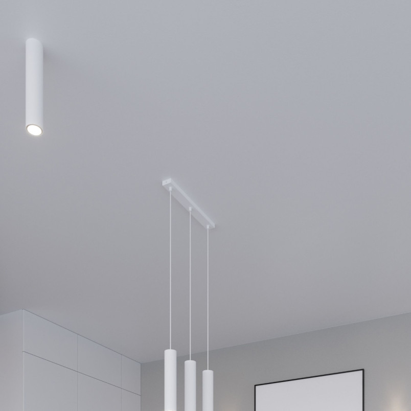 Lampa wisząca tuba Lagos 8cm biała Sollux | Sklep z lampami