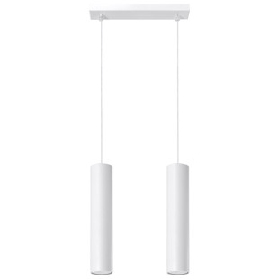Lampa wisząca 2 tuby biała Lagos - Sollux | Sklep z lampami