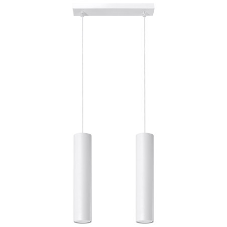 Lampa wisząca 2 tuby biała Lagos - Sollux | Sklep z lampami