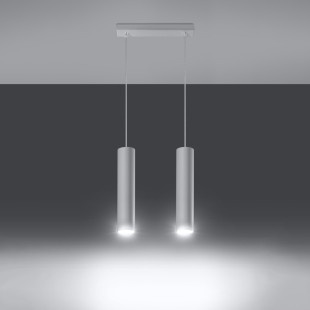 Lampa wisząca 2 tuby biała Lagos - Sollux | Sklep z lampami
