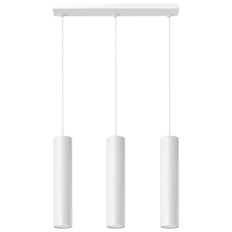 Lampa wisząca 3 tuby biała Lagos Sollux | Sklep z lampami