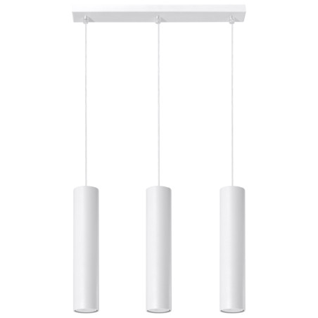 Lampa wisząca 3 tuby biała Lagos Sollux | Sklep z lampami