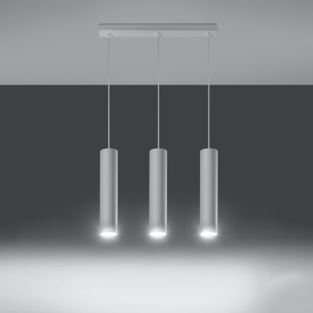 Lampa wisząca 3 tuby biała Lagos Sollux | Sklep z lampami