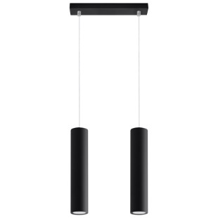 Lampa wisząca 2 tuby LAGOS czarna - Sollux | Sklep z lampami