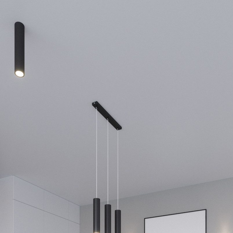Lampa wisząca 2 tuby LAGOS czarna - Sollux | Sklep z lampami