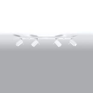 Reflektor sufitowy 4 punktowy Ring Long biały - Sollux
