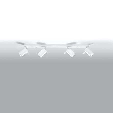Reflektor sufitowy 4 punktowy Ring Long biały - Sollux