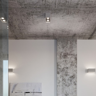 Lampa spot kwadratowa 2 punktowa szara Sollux Quad Maxi - Oświetlenie