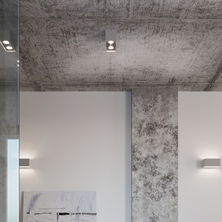 Lampa spot kwadratowa 2 punktowa szara Sollux Quad Maxi - Oświetlenie