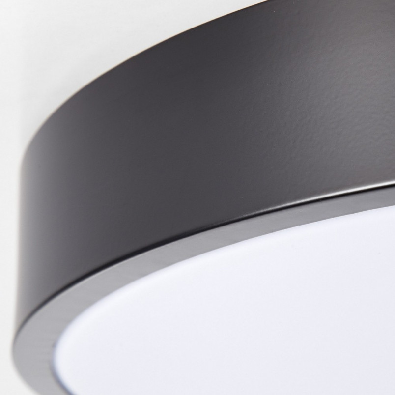 Plafon LED okrągły czarno-biały Brilliant | Minimalistyczny design