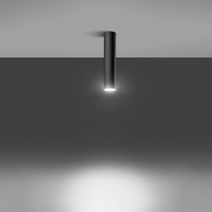 Lampa spot Lagos Sollux - czarna tuba 6cm | Oświetlenie