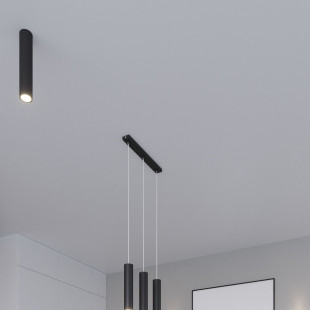 Lampa spot Lagos Sollux - czarna tuba 6cm | Oświetlenie