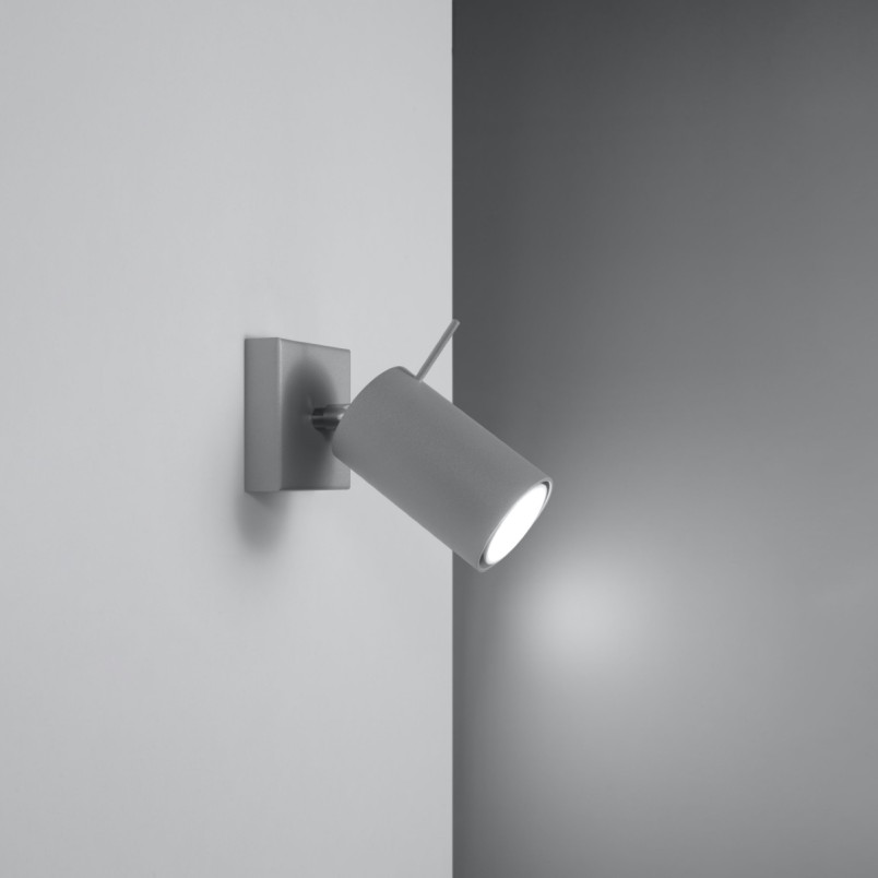 Kinkiet Ring Sollux | Regulowany, Szary | Sklep Lamp