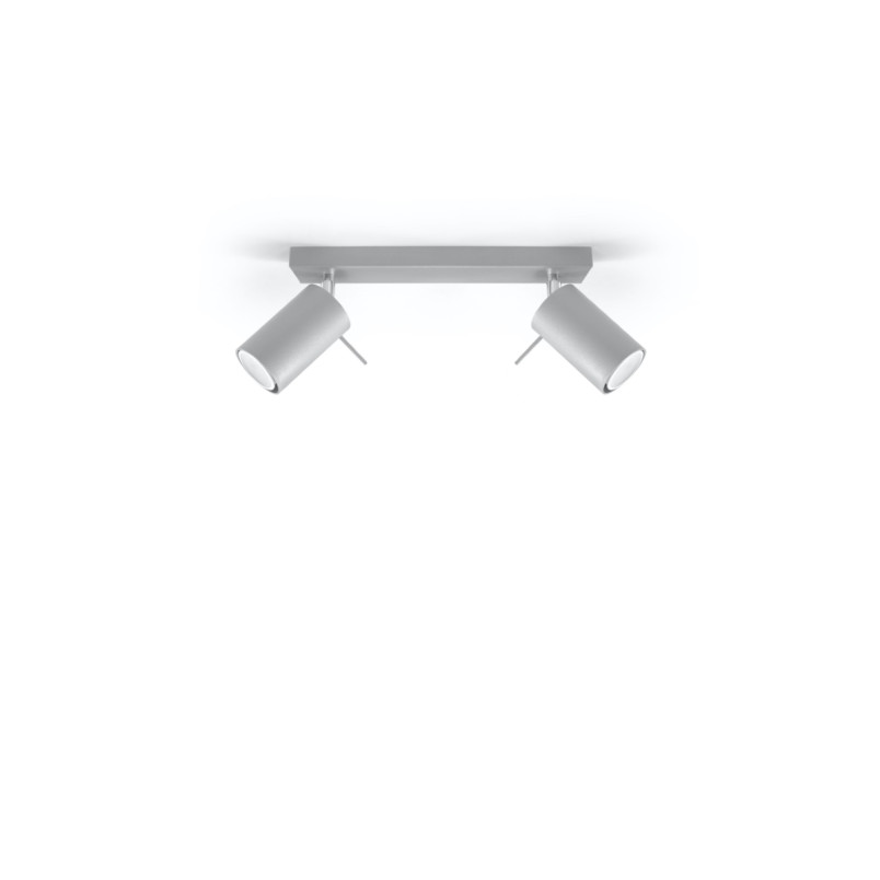 Reflektor sufitowy 2 punktowy Ring Long szary - Sollux