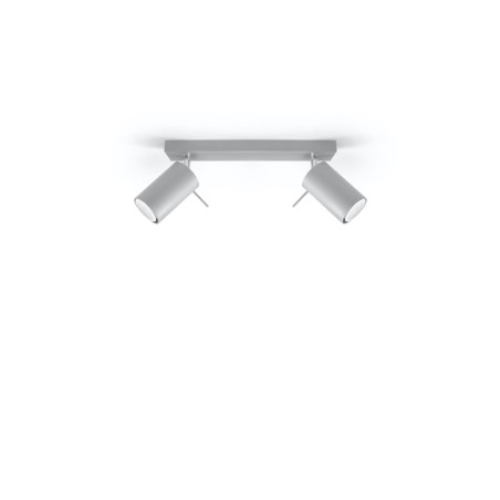 Reflektor sufitowy 2 punktowy Ring Long szary - Sollux