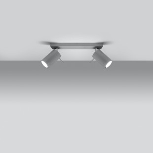 Reflektor sufitowy 2 punktowy Ring Long szary - Sollux