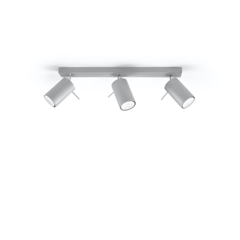 Reflektor sufitowy 3 punktowy Ring Long szary Sollux - Odkryj styl!