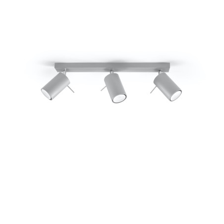 Reflektor sufitowy 3 punktowy Ring Long szary Sollux - Odkryj styl!