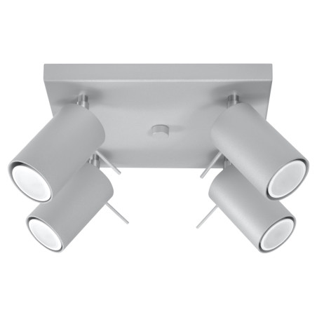 Reflektor sufitowy 4 punktowy Sollux Ring Square - Szary