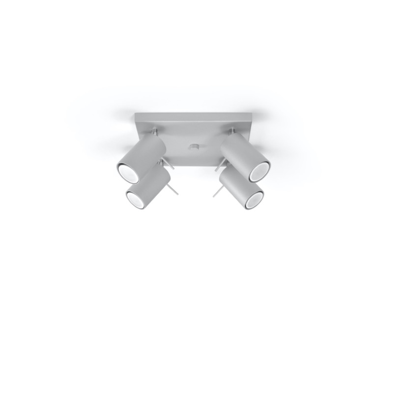 Reflektor sufitowy 4 punktowy Sollux Ring Square - Szary