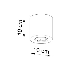 Lampa Betonowa Orbis Sollux | Loftowa | 10cm | Szara