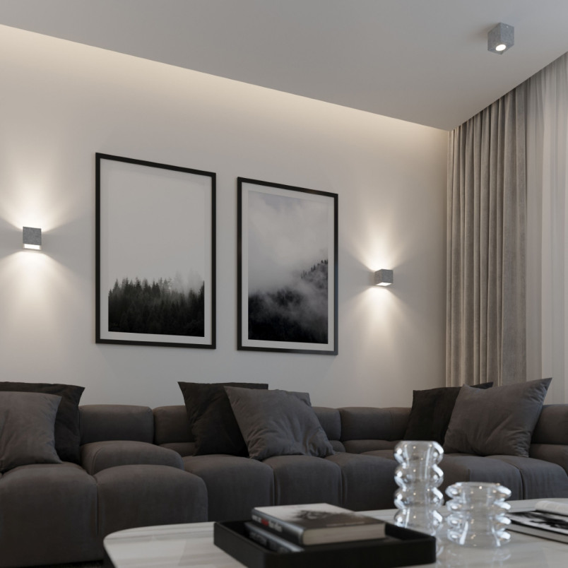Lampa Betonowa Quad Sollux | Loftowa | Kup Teraz