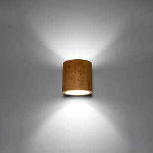 Kinkiet drewniany Orbis 10cm Sollux | Skandynawski design
