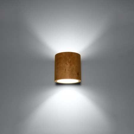 Kinkiet drewniany Orbis 10cm Sollux | Skandynawski design