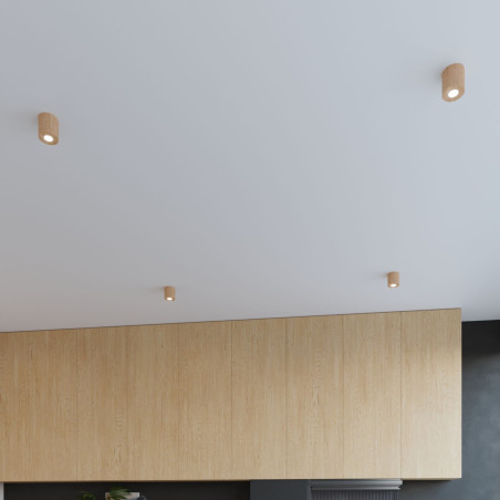 Kinkiet drewniany Orbis 10cm Sollux | Skandynawski design
