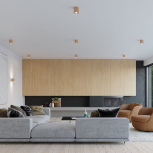 Kinkiet drewniany Orbis 10cm Sollux | Skandynawski design