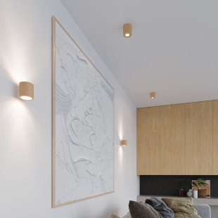 Kinkiet drewniany Orbis 10cm Sollux | Skandynawski design