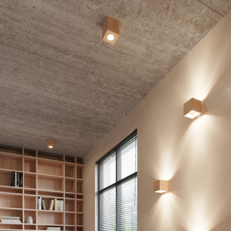 Kinkiet drewniany Sollux Quad | Skandynawski design