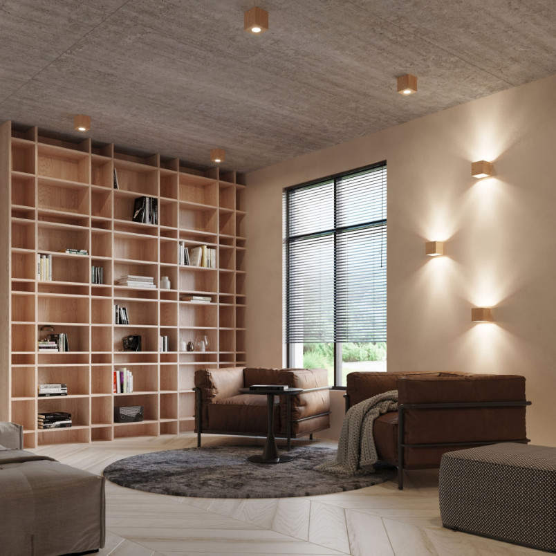 Kinkiet drewniany Sollux Quad | Skandynawski design