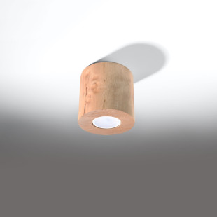Lampa spot drewniana Orbis 10cm Sollux | Skandynawski design