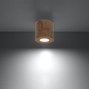 Lampa spot drewniana Orbis 10cm Sollux | Skandynawski design