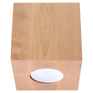 Lampa spot drewniana Quad Sollux | Naturalne drewno, Skandynawski styl