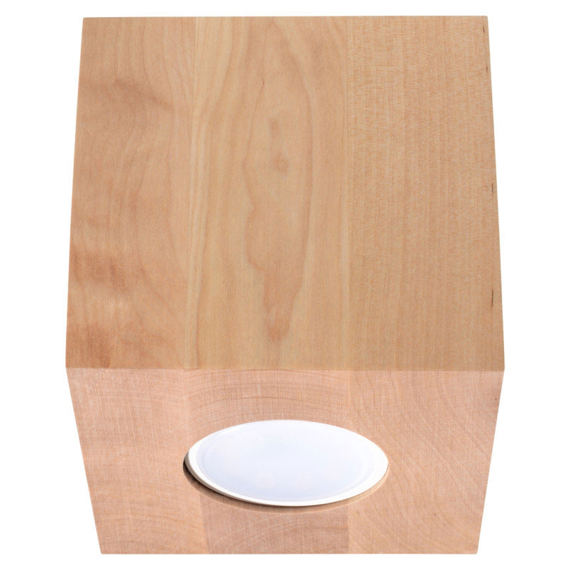 Lampa spot drewniana Quad Sollux | Naturalne drewno, Skandynawski styl