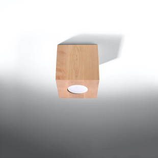 Lampa spot drewniana Quad Sollux | Naturalne drewno, Skandynawski styl
