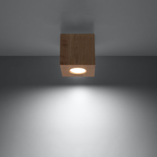 Lampa spot drewniana Quad Sollux | Naturalne drewno, Skandynawski styl