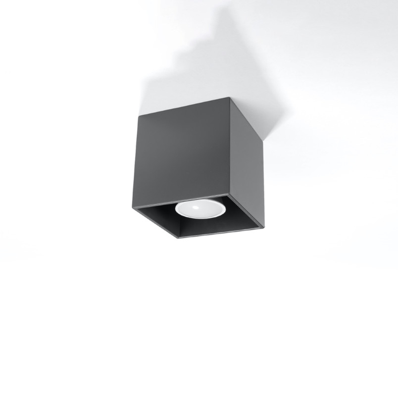 Lampa spot kwadratowa antracyt Sollux Quad - Oświetlenie LED