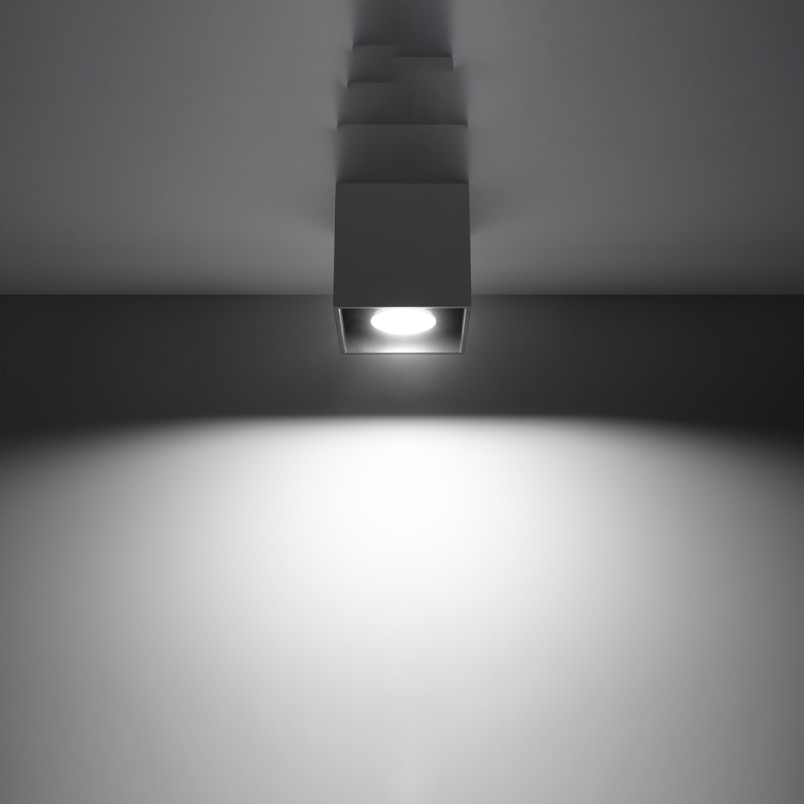 Lampa spot kwadratowa antracyt Sollux Quad - Oświetlenie LED