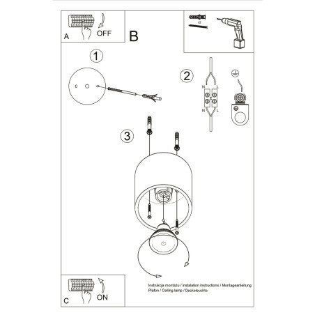 Lampa spot tuba Orbis 10cm antracyt Sollux - Oświetlenie