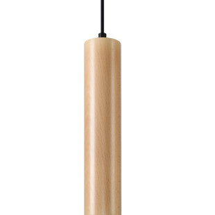 Lampa wisząca drewniana Lino 8cm Sollux | Skandynawski styl